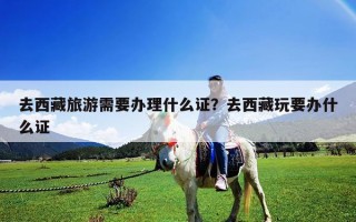去西藏旅游需要辦理什么證？去西藏玩要辦什么證