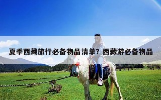 夏季西藏旅行必備物品清單？西藏游必備物品