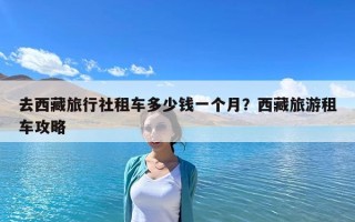 去西藏旅行社租車多少錢一個月？西藏旅游租車攻略