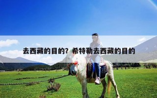 去西藏的目的？希特勒去西藏的目的