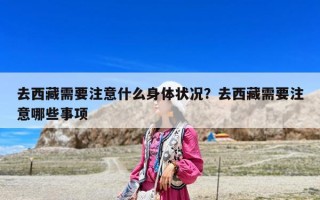 去西藏需要注意什么身體狀況？去西藏需要注意哪些事項