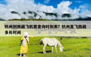 杭州到西藏飛機(jī)票查詢時刻表？杭州直飛西藏多長時間